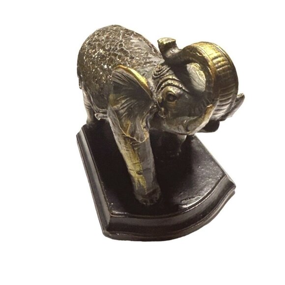 Vintage Elephant Mother and baby Statue With Trunk Up Sku 2617 - Picture 6 of 7